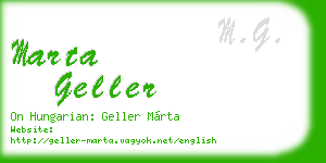 marta geller business card